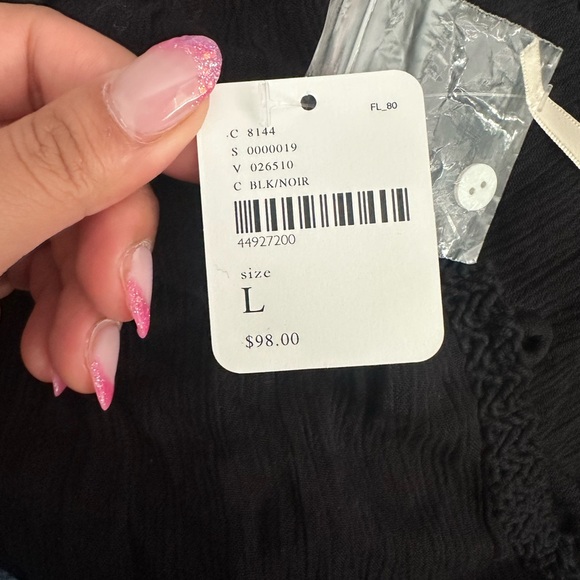 NWT Free People Black In The Moment Boho Midi Dress Large - Picture 7 of 7